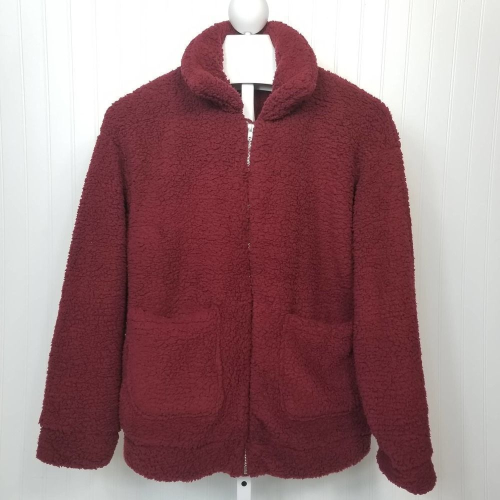 Pretty Garden‎ Chunky Teddy Bear Zip Up Coat Large